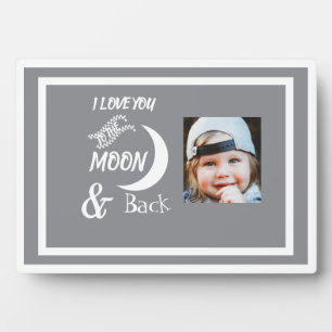 Plaque Photo I Love you to the Moon & Back Child