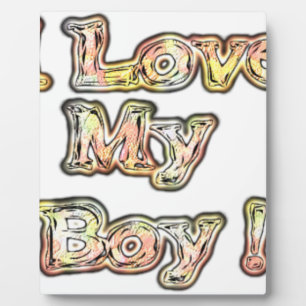 Plaque Photo I Loy My Boy Design Cool Collection Vintage Texte
