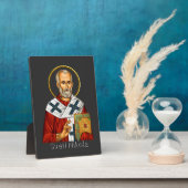 Plaque Photo Icône de la lettre serbe orthodoxe Saint-Nicolas (Côté)