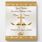 Plaque Photo Idées cadeaux Mariage chrétien personnalisées (Devant)