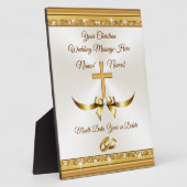 Plaque Photo Idées cadeaux Mariage chrétien personnalisées (Côté)