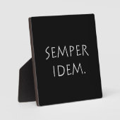 Plaque Photo Idem Semper (Recto)