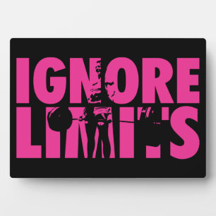 Plaque Photo IGNORE LIMITS - Motivation pour l'haltérophilie de