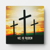 PLAQUE PHOTO IL EST RENDU - ILLUSTRATION DE PÂQUES (Devant)