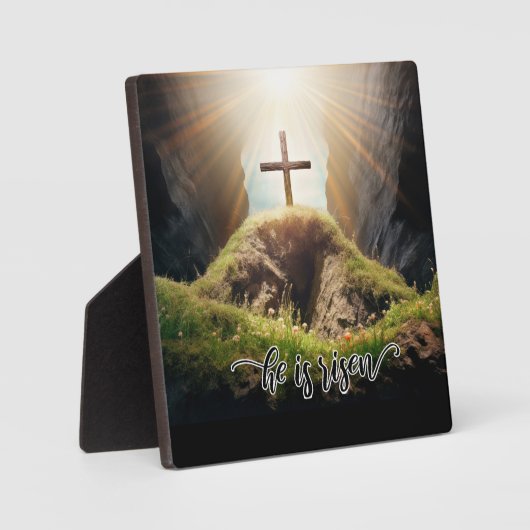 Plaque Photo Il est ressuscité, Pâques, (Recto)