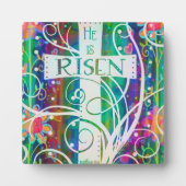 Plaque Photo Il est ressuscité Plutôt Cross Inspiriity Pâques (Devant)