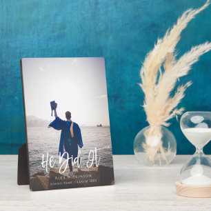 Plaque Photo Il L'A Fait Moderne Script Graduation Photo