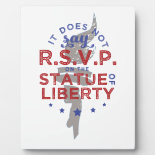 Plaque Photo Il n'est pas écrit RSVP sur la statue de la Libert