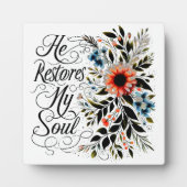 Plaque Photo Il restaure mon âme florale (Devant)