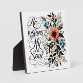 Plaque Photo Il restaure mon âme florale (Recto)