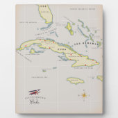 Plaque Photo Illustrated map of Cuba (Devant)