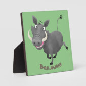 Plaque Photo Illustration amusante d'un cochon de phacochère af (Recto)