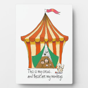 Plaque Photo Illustration colorée de My Circus My Monkeys