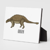 Plaque Photo Illustration d'Ankylosaurus (Côté)