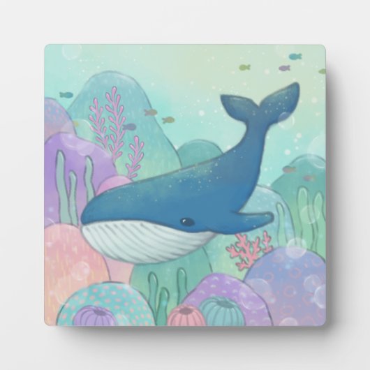 Plaque Photo Illustration de baleine (Devant)