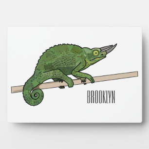 Plaque Photo illustration de caméléon de Jackson en dessin anim