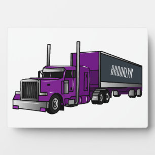 Plaque Photo Illustration de camion semi-remorque