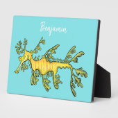 Plaque Photo Illustration de cartoon amusante d'un dragon des m (Côté)