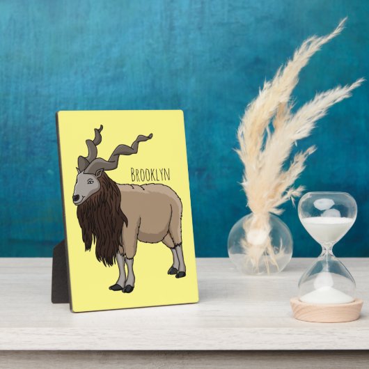 Plaque Photo Illustration de chèvre de Markhor (Côté)