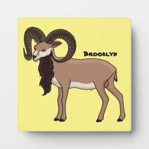 Plaque Photo Illustration de chèvre de Mouflon