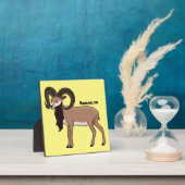 Plaque Photo Illustration de chèvre de Mouflon (Insitu)
