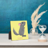 Plaque Photo Illustration de chinchilla gris mignon (Insitu)