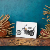 Plaque Photo Illustration de Chopper Motorcycle 1950 (Côté)