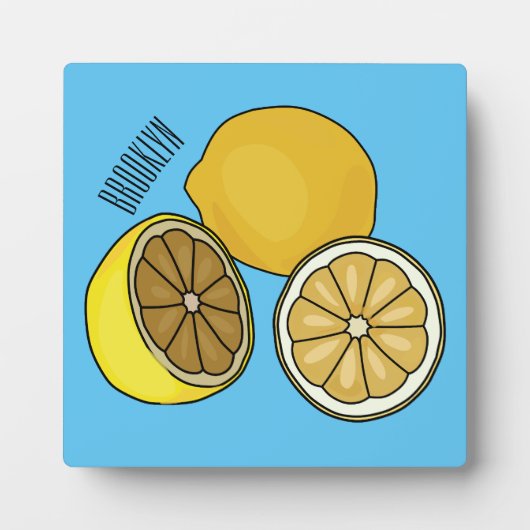 Plaque Photo Illustration de citron (Devant)