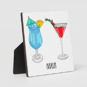Plaque Photo Illustration de cocktail (Recto)