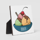 Plaque Photo Illustration de crème glacée (Recto)