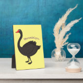 Plaque Photo Illustration de cygne noir (Côté)