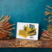 Plaque Photo Illustration de dessin animé Bulldozer (Côté)