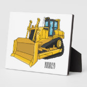 Plaque Photo Illustration de dessin animé Bulldozer (Côté)