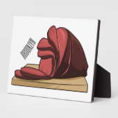 Plaque Photo Illustration de dessin animé de jambon  (Côté)