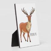 Plaque Photo Illustration de dessin animé de renne (Côté)