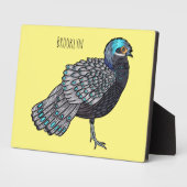 Plaque Photo illustration de dessin animé d'oiseau paon-phasian (Côté)