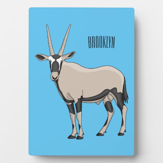 Plaque Photo Illustration de dessin animé Oryx (Devant)