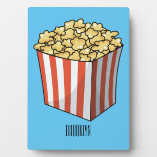 Plaque Photo Illustration de dessin animé Popcorn
