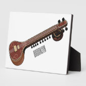 Plaque Photo Illustration de dessin de Sitar (Côté)