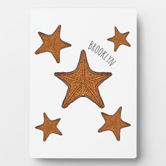 Plaque Photo Illustration de dessin de Starfish (Devant)
