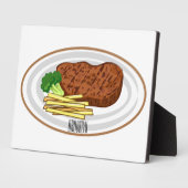 Plaque Photo Illustration de dessin de steak (Côté)