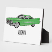 Plaque Photo Illustration de dessin de voiture classique 1959 (Côté)