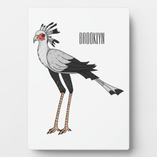 Plaque Photo Illustration de dessin du secrétaire pour oiseaux