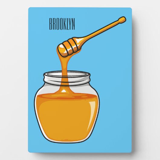 Plaque Photo Illustration de dessin sur le miel (Devant)