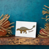 Plaque Photo Illustration de dinosaure blindé Ankylosaurus (Côté)