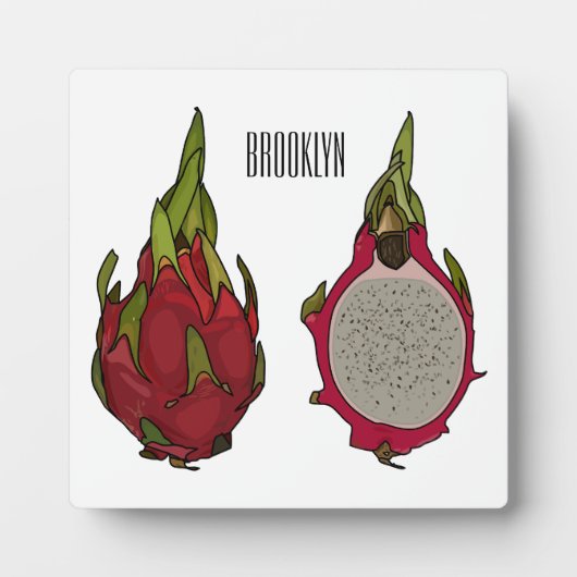 Plaque Photo Illustration de dragon fruit (Devant)