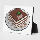 Plaque Photo Illustration de gâteau de Tiramisu (Côté)