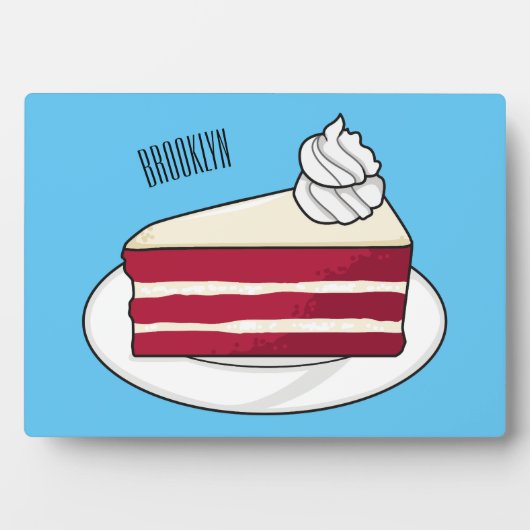 Plaque Photo Illustration de gâteau en velours rouge (Devant)