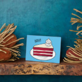 Plaque Photo Illustration de gâteau en velours rouge (Côté)