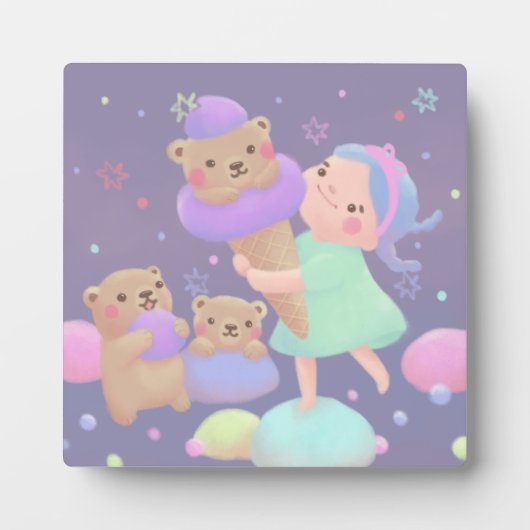 Plaque Photo Illustration de glace Sweet Bear (Devant)